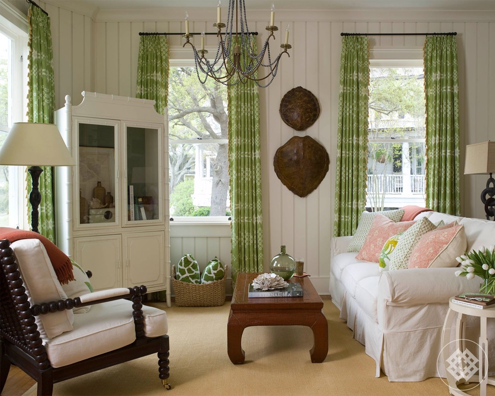 Living room - traditional living room idea in Charleston
