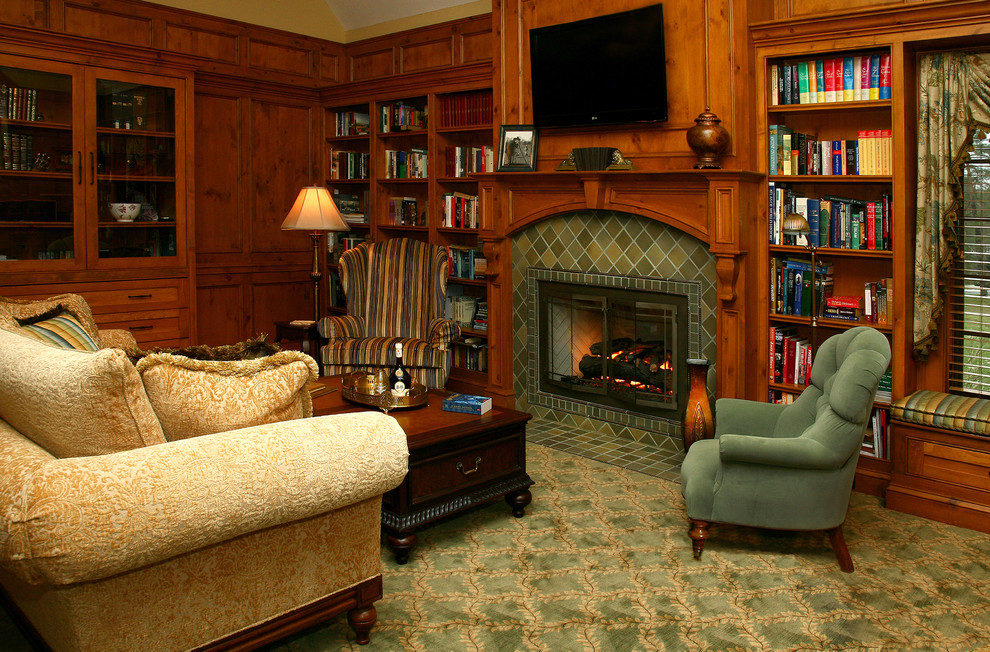 Old World Library - Traditional - Living Room - Cleveland - by User | Houzz