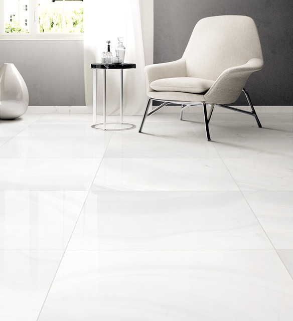 Onix White Gloss 600x600 - Living Room - Other - by The Tile Depot | Houzz NZ
