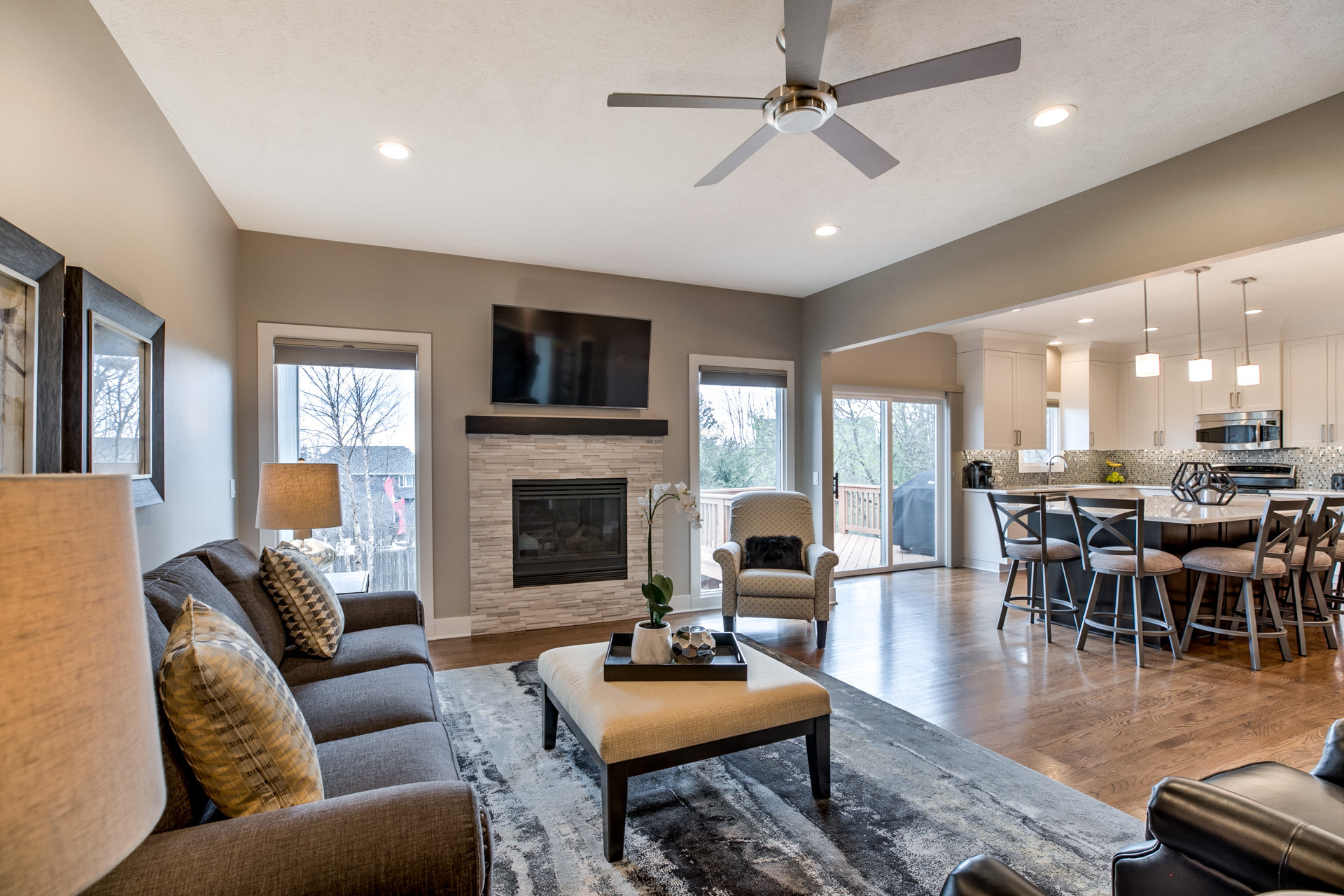 Kitchen Living Room Open Floor Plan Pictures With Ceiling Fan Kitchen Living Room Open Floor Plan Pictures With Ceiling Fan
