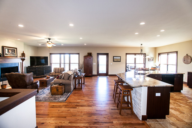 Open Floor Plan Craftsman Country Ranch Home In Wildwood Missouri Living Room St Louis By Hibbs Homes Houzz Nz