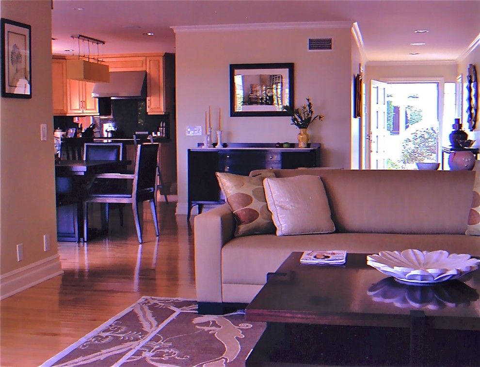 open plan living room dining room Contemporary Living Room Los