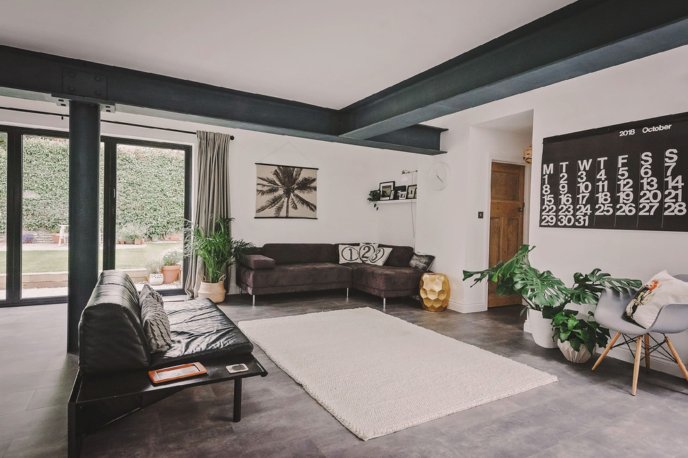 Open plan living space Contemporary Living Room Hertfordshire