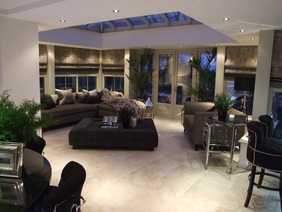 Photo of a contemporary living room in Birmingham.