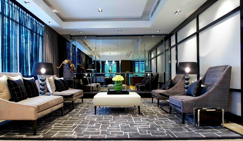 Living room - modern living room idea in Singapore