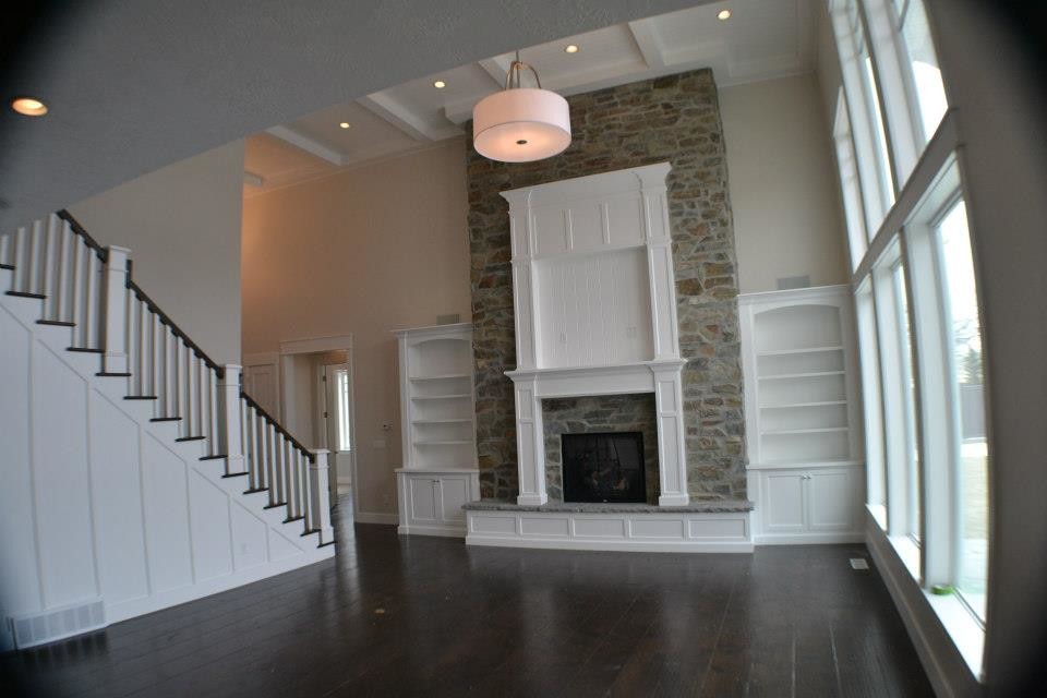 Oregon Trails, Rock Springs WY, Amundsen Construction Craftsman Living Room Salt Lake City