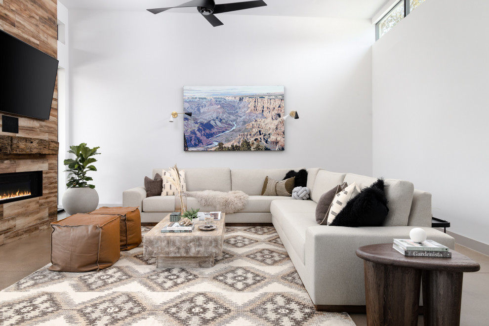Photo of a scandinavian living room in Phoenix.