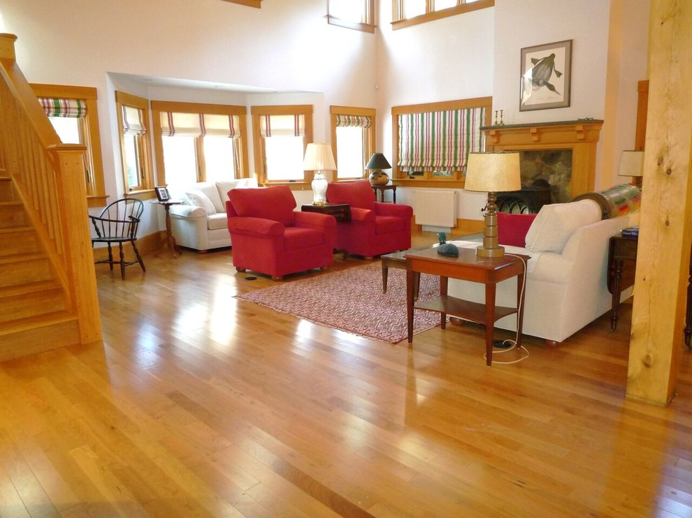 Orland Post and Beam House Arts & Crafts Living Room Other by