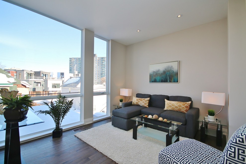 Ottawa Freehold Townhouse Part 2 Minimalistisch Wohnbereich