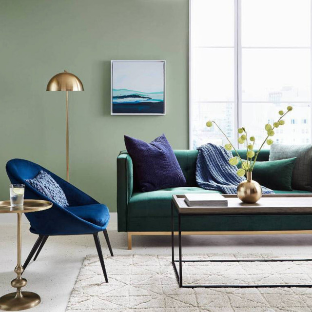 Our Statement Blue & Green Living Room Furniture Collection Modern