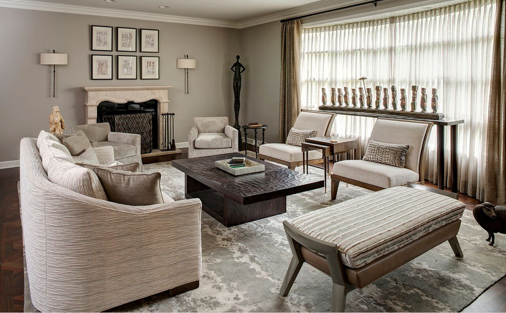 Our Work Eclectic Living Room Columbus by K.A. Menendian Rug