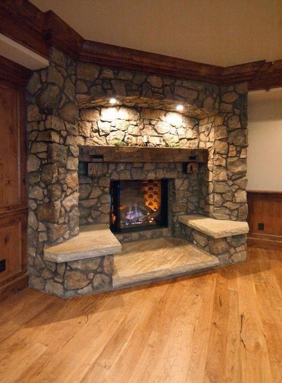 Mountain style living room photo in Louisville