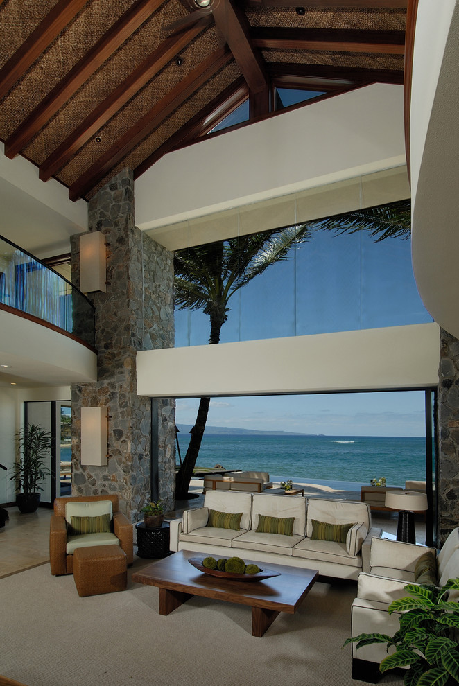 Offenes Modernes Wohnzimmer in Hawaii