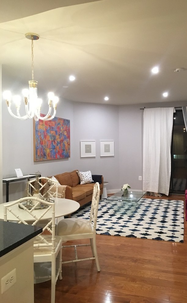 Paint and Chandelier Contemporary Living Room DC Metro by Two