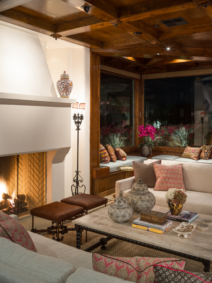 Living room - mediterranean living room idea in Los Angeles