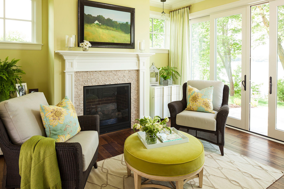 Inspiration for a transitional living room library remodel in Minneapolis