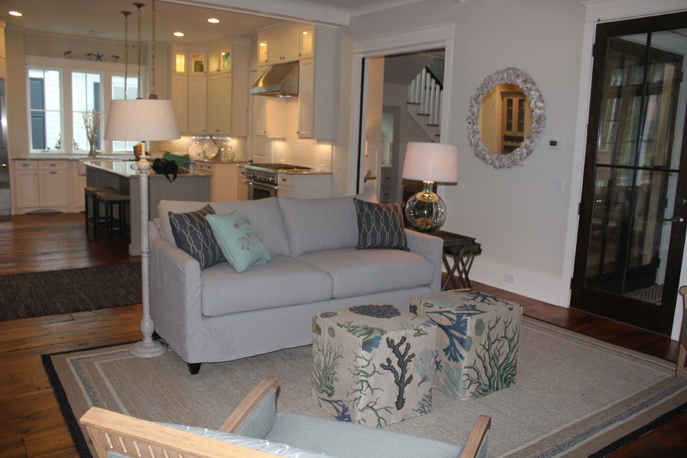 Palmetto Bluff Model Home Living Room Beach Style Living Room Atlanta by Decor & More
