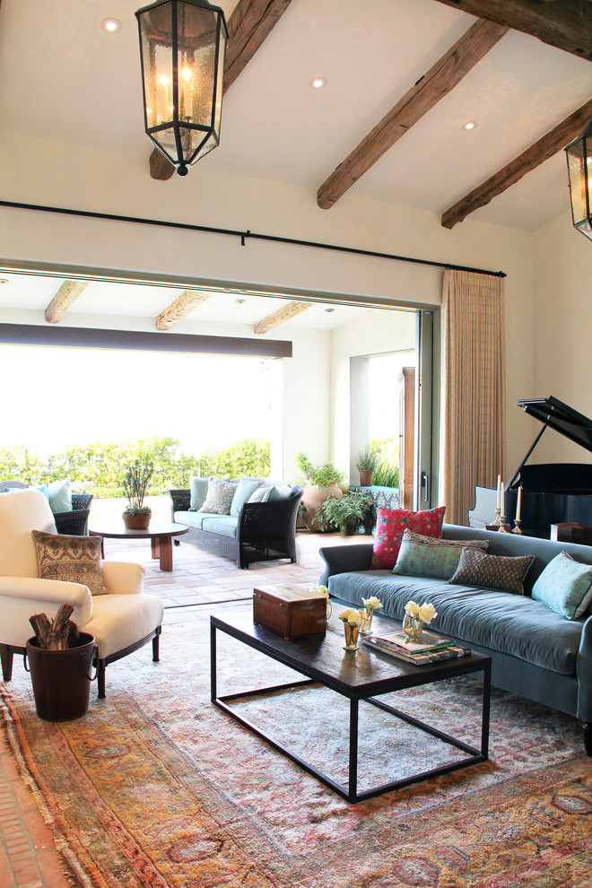 Inspiration for a mediterranean living room remodel in Los Angeles