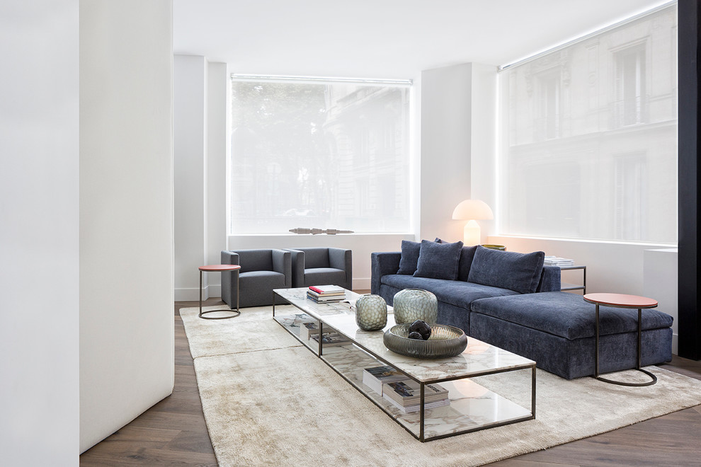 Example of a trendy living room design in Paris