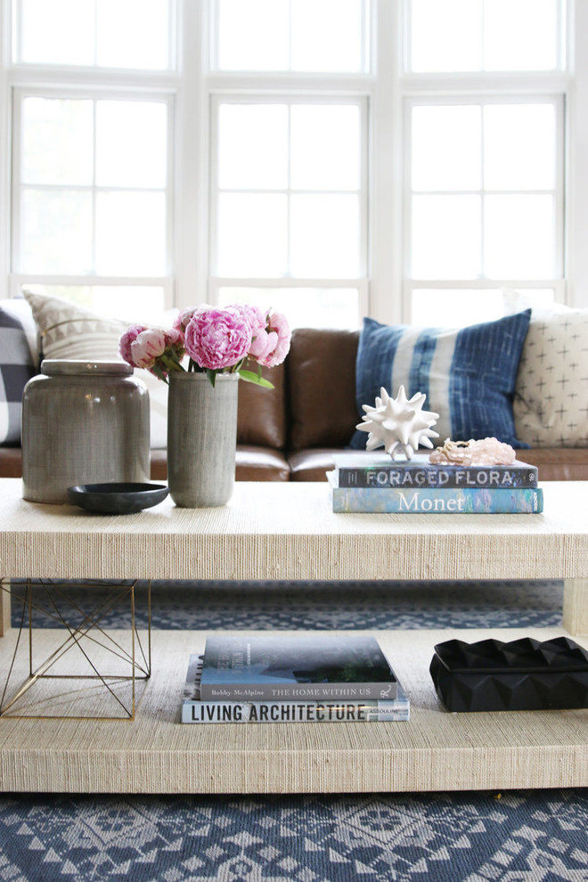 Inspiration for a mid-sized transitional enclosed dark wood floor living room remodel in Salt Lake City with gray walls