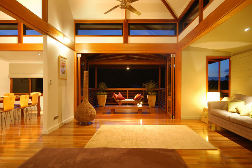 Living room - contemporary living room idea in Brisbane
