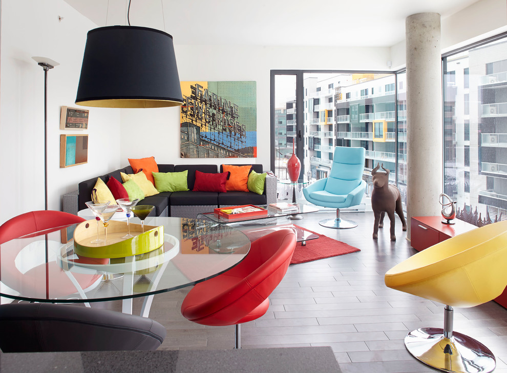 Pavillon Evolo Contemporary Living Room Montreal by Evolo