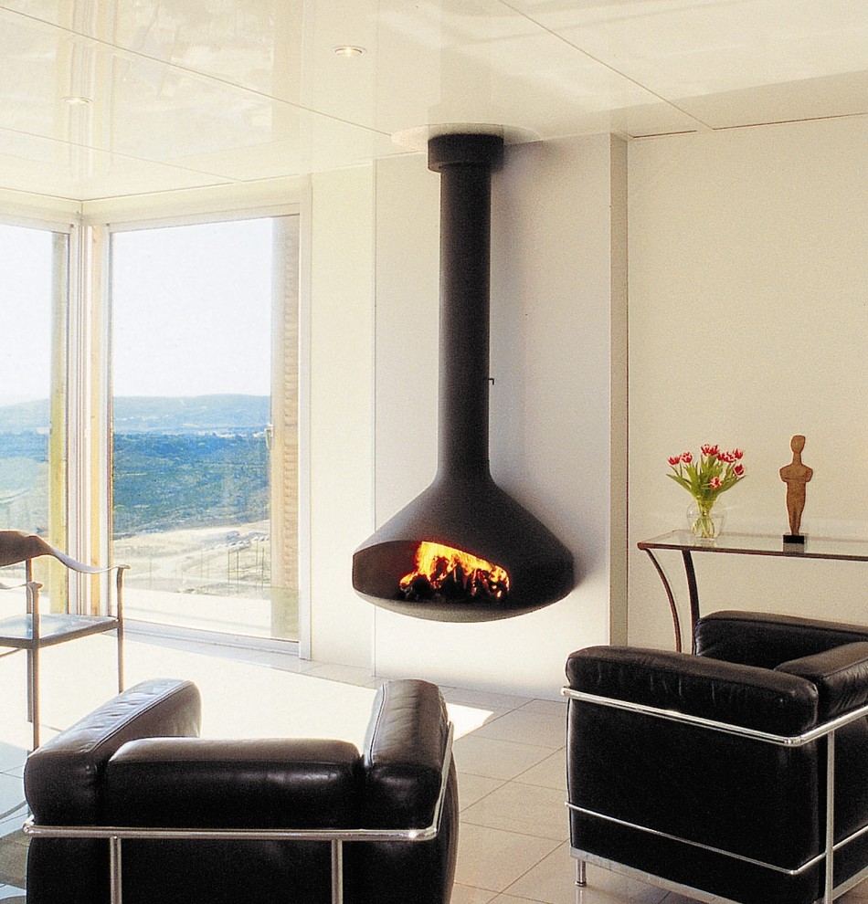 Design ideas for a modern living room in Devon.