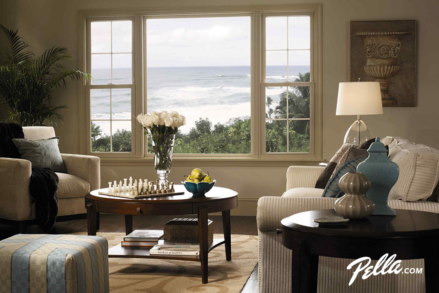 Pella Thermastar Vinyl Double Hung Windows Contemporary Living Room Cedar Rapids By Pella Windows And Doors Houzz