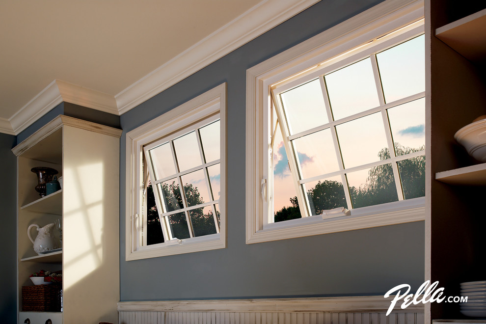 Pella® 350 Series Awning Window Contemporary Living Room Cedar