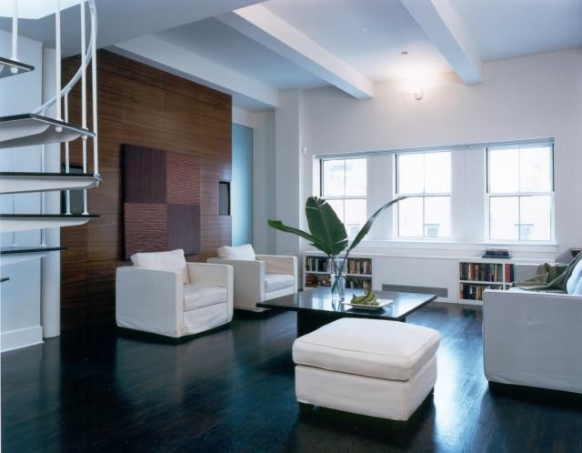 Inspiration for a modern living room remodel in New York