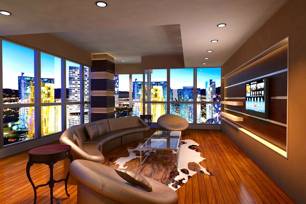 Modernes Wohnzimmer in Las Vegas