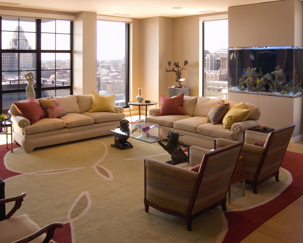 Inspiration for a contemporary living room in Philadelphia.