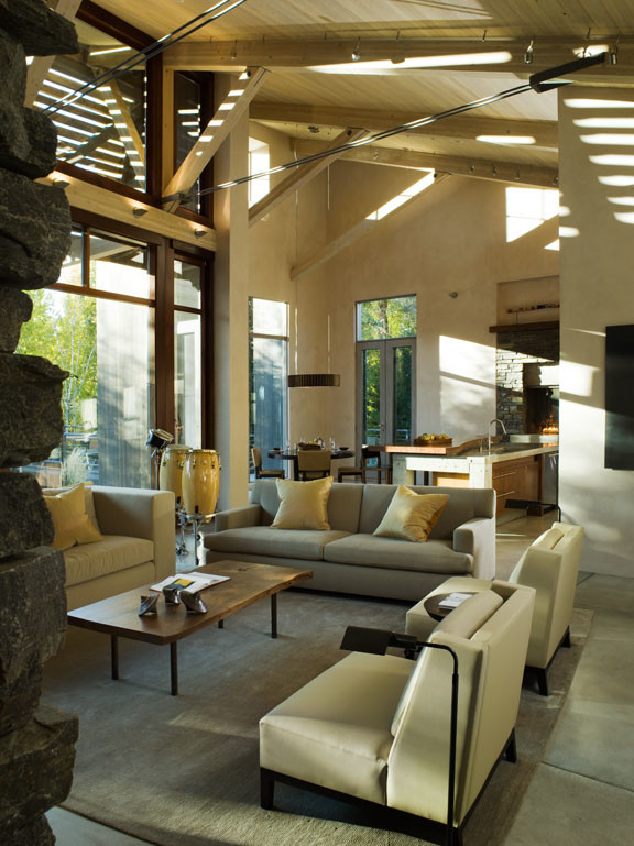 Inspiration for a contemporary living room remodel in Boise