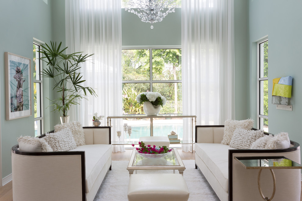 Living room - transitional living room idea in Miami