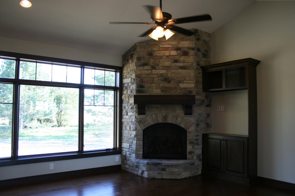 Platteview Estates Rustic Living Room Omaha by Oseka Homes Houzz