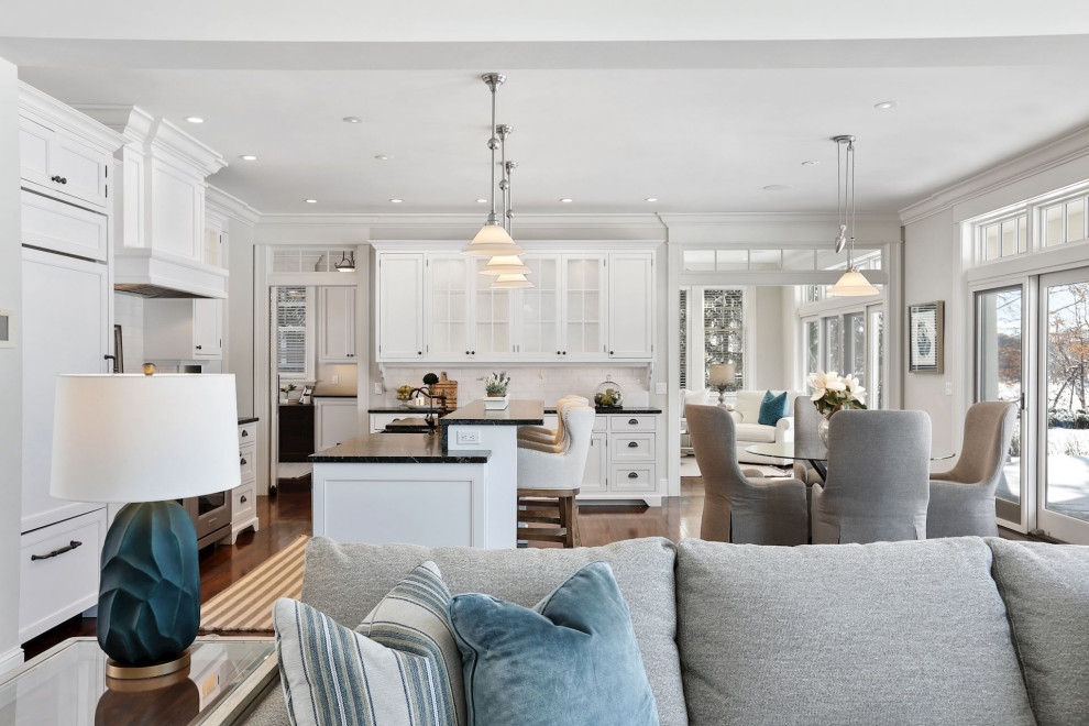 Plymouth Living Room & Kitchen Transitional Living Room