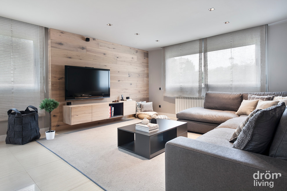 Photo of a scandinavian living room in Barcelona.