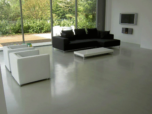 Polished Concrete Floors and Poured Resin Flooring London UK - Contemporary  - Living Room - London | Houzz