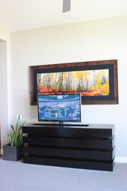 Pop-up TV lift cabinet, Le Bloc Buffet - Contemporary - Living Room - Miami  - by TV Lift Cabinet by Cabinet Tronix | Houzz IE