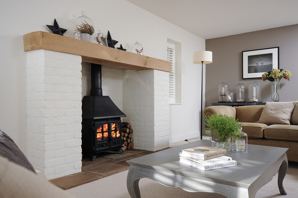 Photo of a contemporary living room in Gloucestershire.