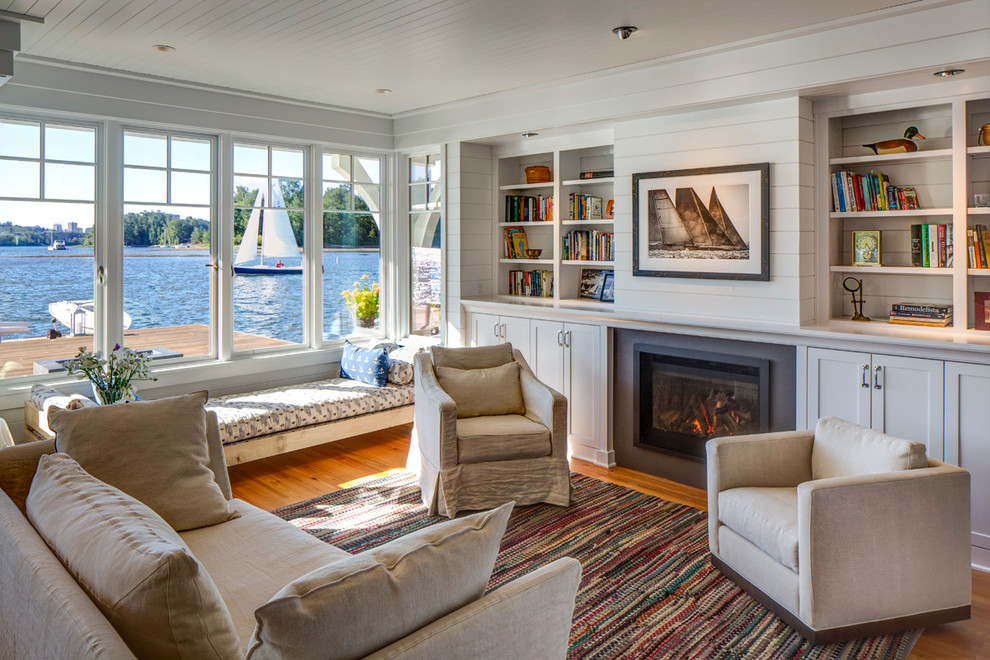 Portland Floating Home - Beach Style - Living Room - Seattle - by BC&J