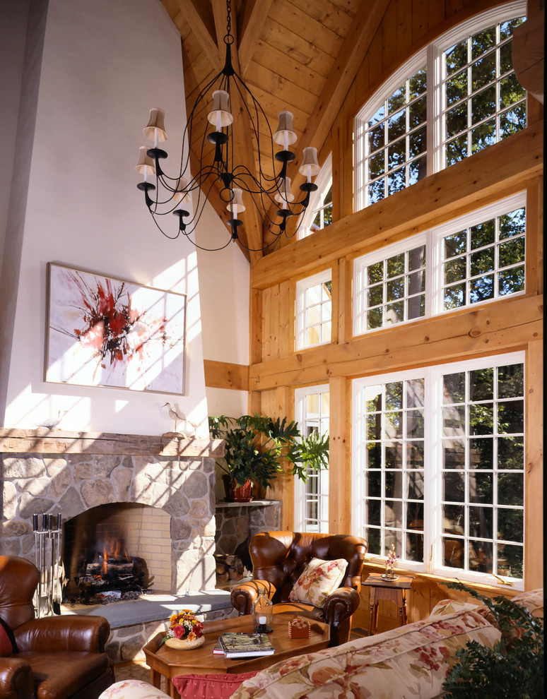 Post and Beam Storybook Cottage Traditional Living Room Burlington by Timberpeg Houzz