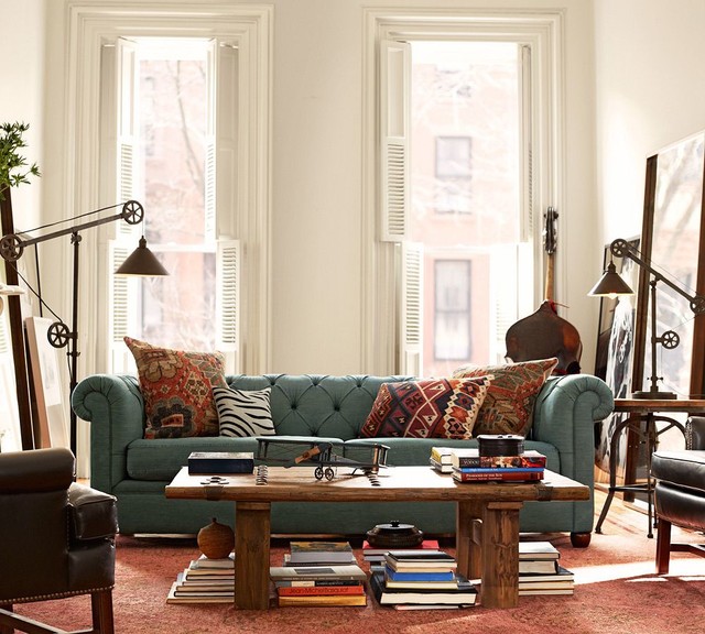 Pottery barn 2024 blue couch