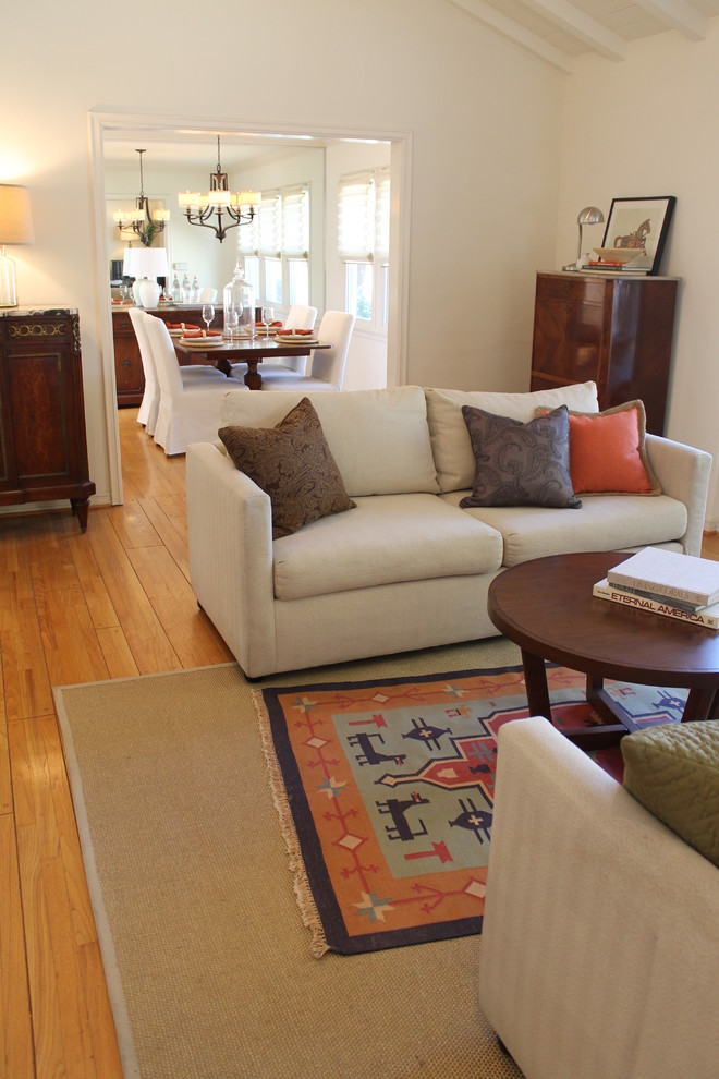 Pottery Barn Style Traditional Living Room Los Angeles by