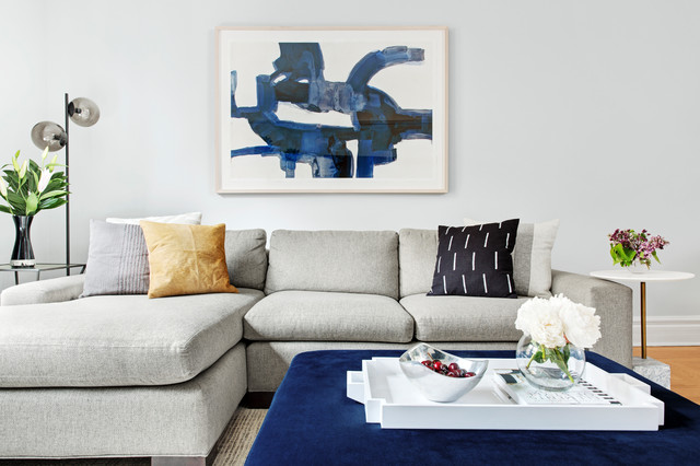 Pre War Apartment Brought To Life Contemporary Living Room New 