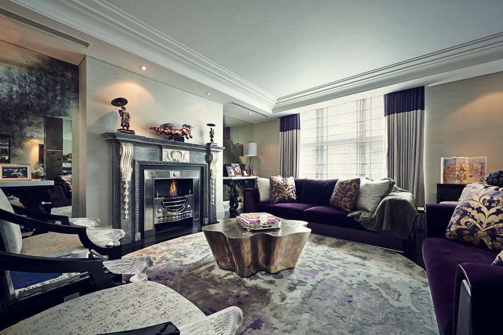 Medium sized eclectic living room in Surrey.