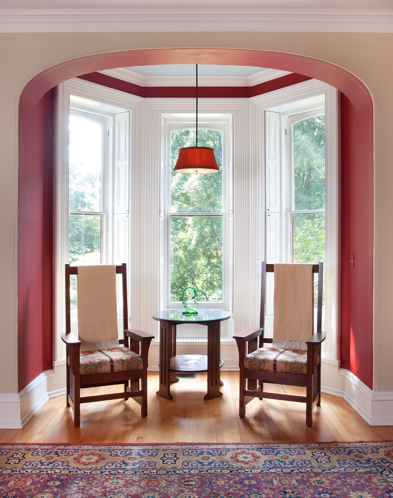 President's Residence at Swarthmore College - Craftsman - Living Room ...