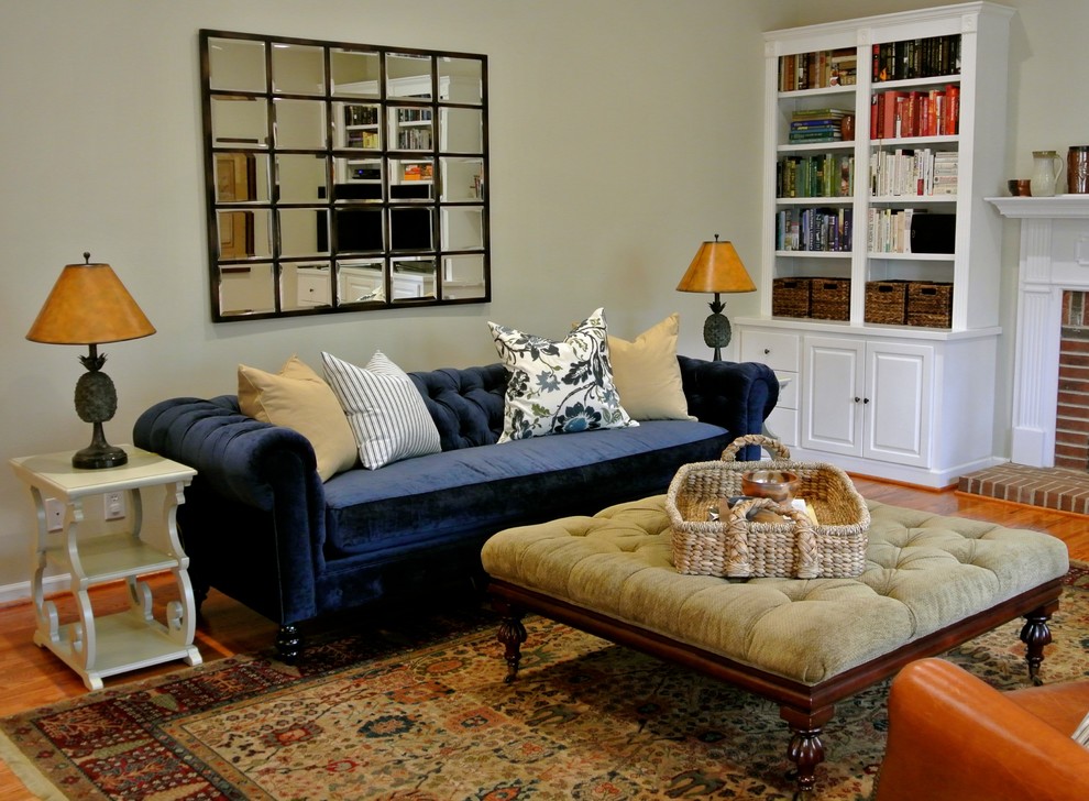 Living room - traditional living room idea in Charlotte