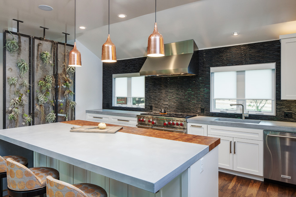Design ideas for a modern kitchen in Austin.