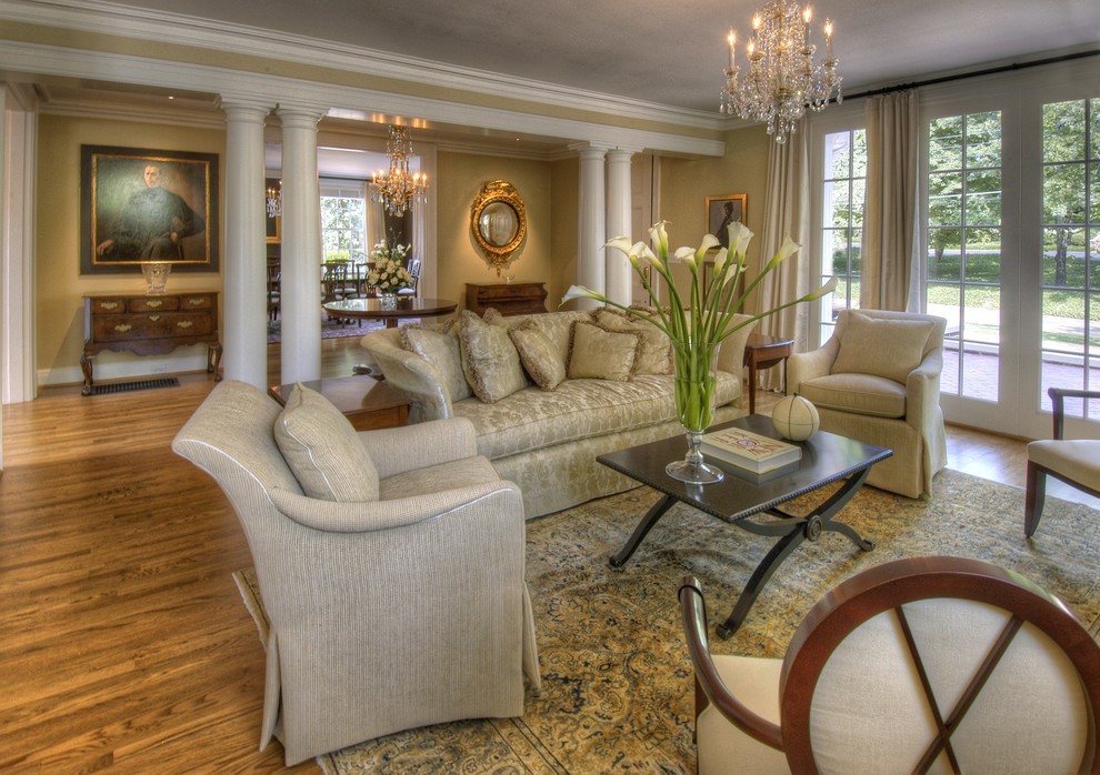 Example of a classic formal living room design in Other